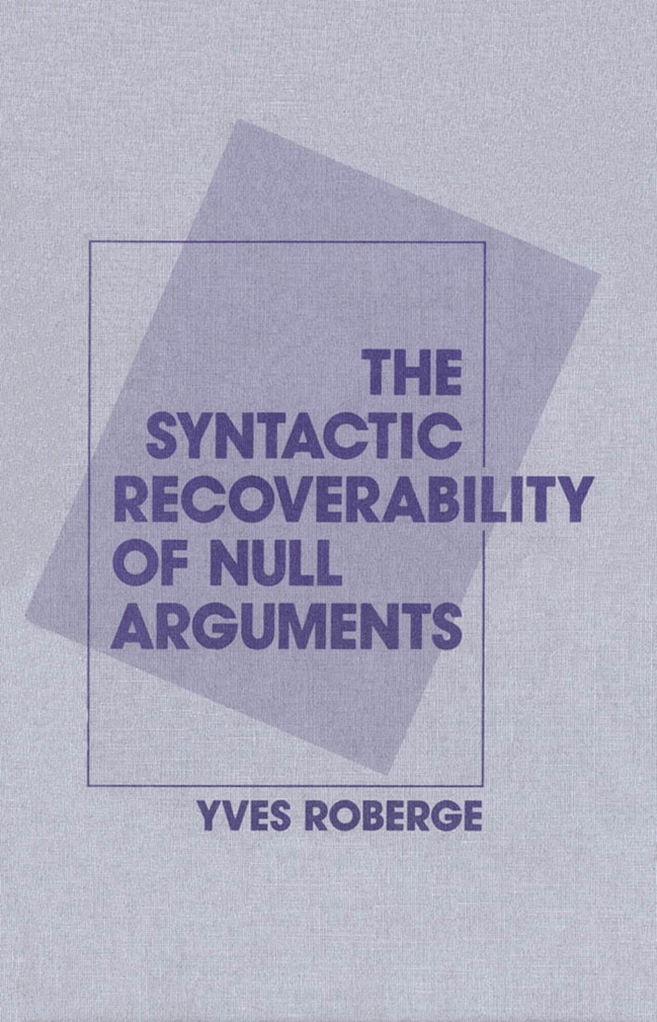 The Syntactic Recoverability of Null Arguments
